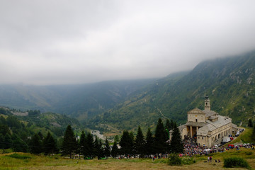 sanctuary of castelmagno in Cuneo, in the Piedmontese mountains
