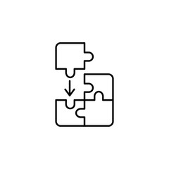 Solution, puzzle icon. Element of business icon. Thin line icon