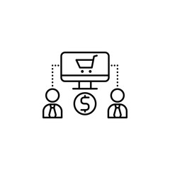 Business, customer, shopping icon. Element of business icon. Thin line icon