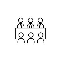 Conference, business icon. Element of business icon. Thin line icon