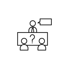 Discussion, business icon. Element of business icon. Thin line icon