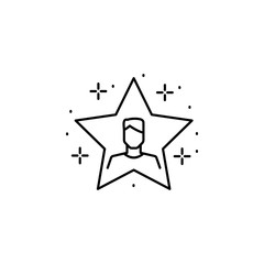 Genius, star, talent icon. Element of genius icon. Thin line icon