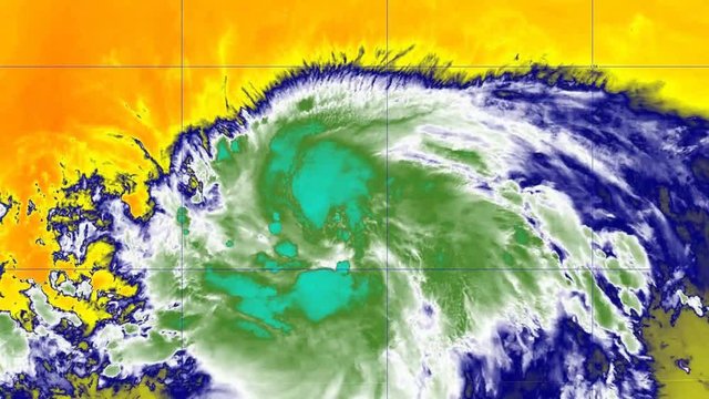 2019 Hurricane Barbara time lapse satellite imagery. Floater Band 10  This work was created using data provided by NOAA / NESDIS / STAR which is not subject to copyright protection.