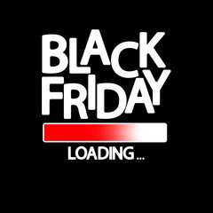 Black Friday Sale, progress loading bar design template, vector illustration