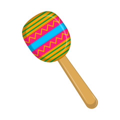Isolated colored maraca on a white background - VEctor