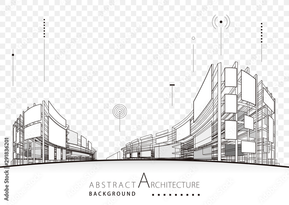 Poster architecture building construction urban 3d architecture design background.