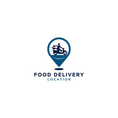 food delivery location logo vector icon ilustration