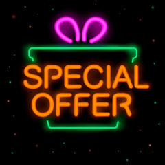 Special Offer, Christmas sale banner design template, holiday discount tag, app icon, vector illustration