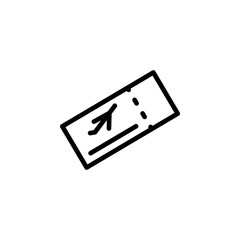 Boarding pass. Ticket, travel icon. Element of travel icon. Thin line icon