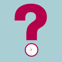 Time concept design. Isolated on blue background.