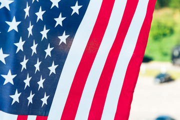 The flag of the United States is packed