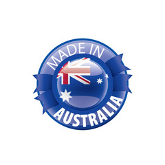 Australia flag, vector illustration on a white background.