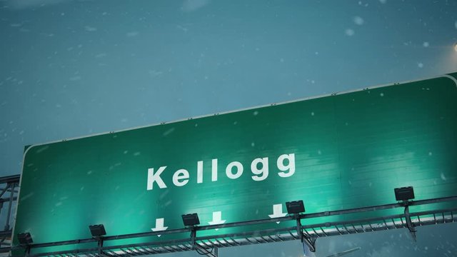 Airplane Landing Kellogg in Christmas