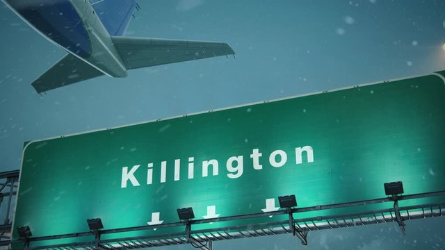 Airplane Takeoff Killington in Christmas
