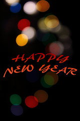new year black background text