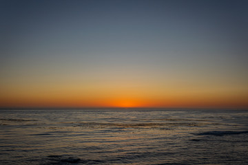 Ocean Sunset Blue Hour