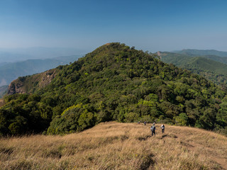 Obraz premium Difference tone mountain from Doi mon jong, Chiang Mai Thailand