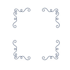 Vintage Frame. Floral elements for design monograms, invitations, frames, menus and labels. Graphic design of the website, cafes, boutiques, hotels, wedding invitations