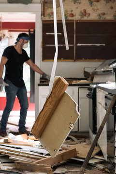 Kitchen: Piece Of Drywall Hangs From Ceiling