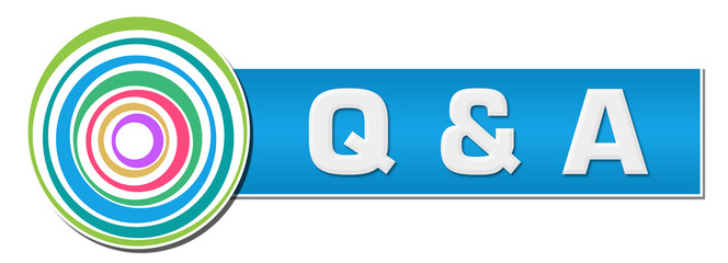 Q And A - Questions And Answers Colorful Circles Blue Horizontal 