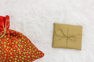 Christmas and New Year gifts bag and parcel
