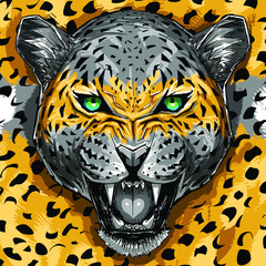leopard illustration graphic design resource © hayr pictures