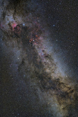 Milky Way in Cygnus constellation