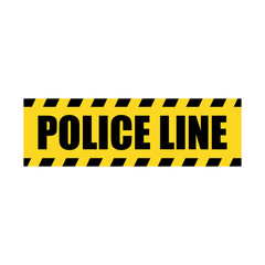 Vector Yellow Police Line Tape