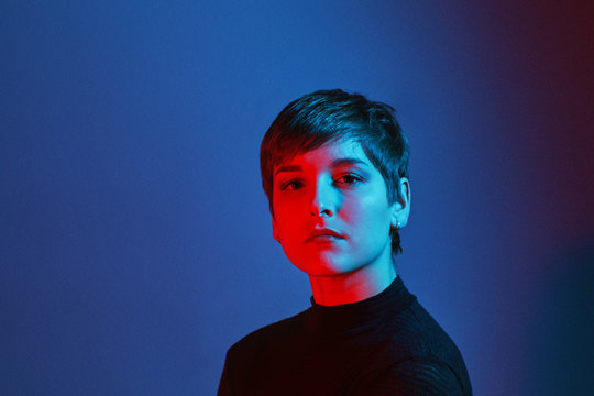 Neon Lights portrait.