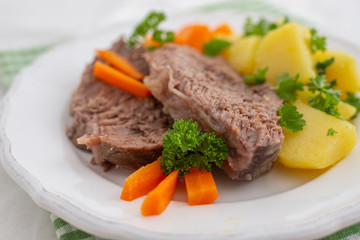 Prime boiled beef with root vegetables, Viennese Tafelspitz