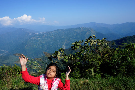 Little girl in trance