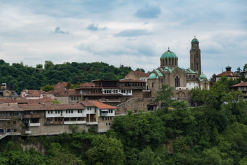 Cathedral of Rozhdestvo Bogorodichno ( Nativity of the Virgin) in old town of Veliko Tarnovo in Bulgaria.