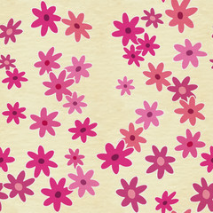 simple flowers patter, seamless background