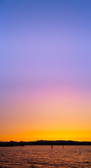 Fototapeta na wymiar A colorful banded sky at sunset