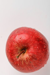 Fresh Red Apple on White Background 