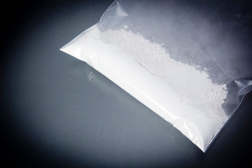 Cocaine drug in resealable bag