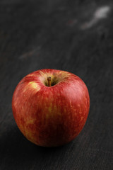 Fresh Red apple on Dark background 