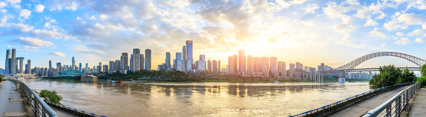 Obraz premium Sky and urban architectural landscape of Chongqing