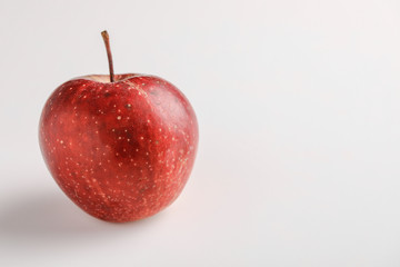 Fresh Red Apple on White Background 