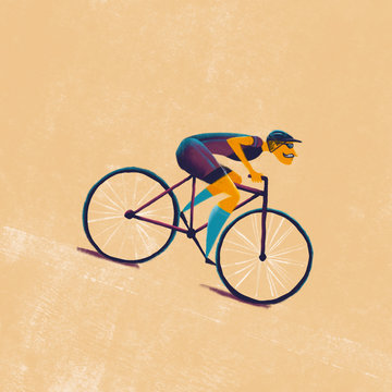 downhill cyclist