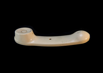 telephone receiver isolated on black background