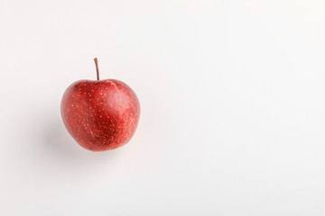 Fresh Red Apple on White Background 