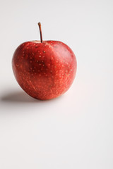 Fresh Red Apple on White Background 