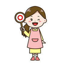 マルポーズの女性　イラスト