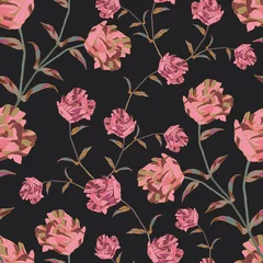 Gordijnen Seamless colorful stylized pattern with flowers.The design is perfectly suitable for clothes design, children s decoration, wallpaper and backgrounds. © Tatiana Lapteva