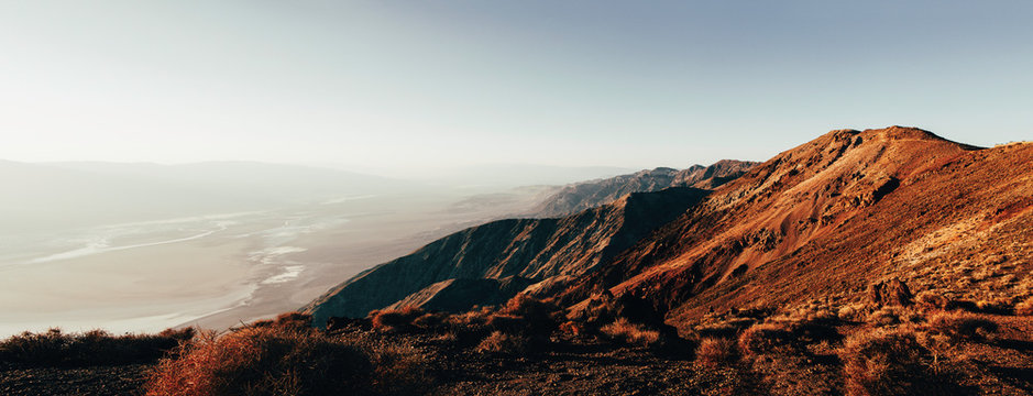 Cinematic Death Valley Landscape at Sunset