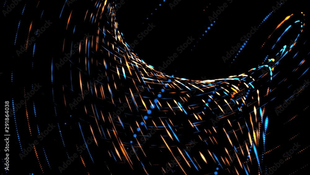 Aufkleber abstract technology lines motion.colorful stream curve moving.