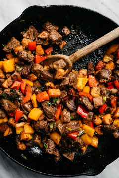 Asian Fusion Inspired Steak Bites Stir fry
