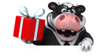 Fun cow - 3D Illustration