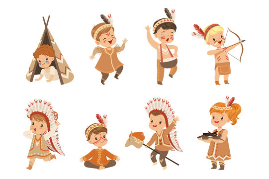 native american kid clipart of kids